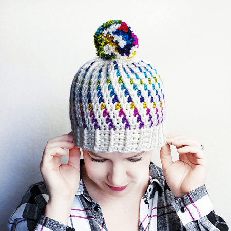 Northern Lights Beanie Crochet Pattern by This Crochet