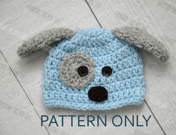 Puppy Newborn Hat Crochet Pattern by Handmade This And That