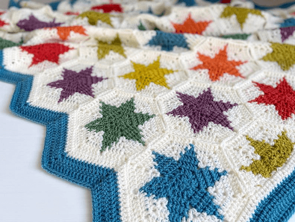 Super Stars Blanket Crochet Pattern by Catherine Crochets