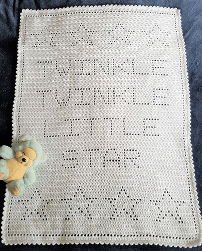 Twinkle Twinkle Little Star Blanket Crochet Pattern by Avondale Patterns