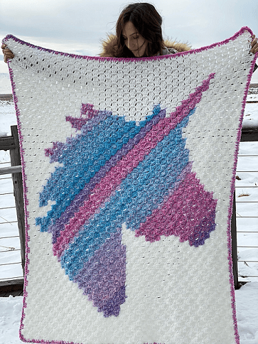 Unicorn Dreams Afghan Crochet Pattern by Evelyn And Peter