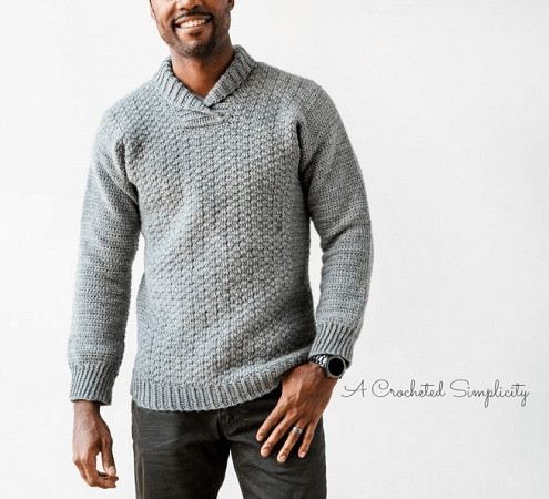 Wulf Men's Pullover Crochet Pattern by A Crocheted Simplicity