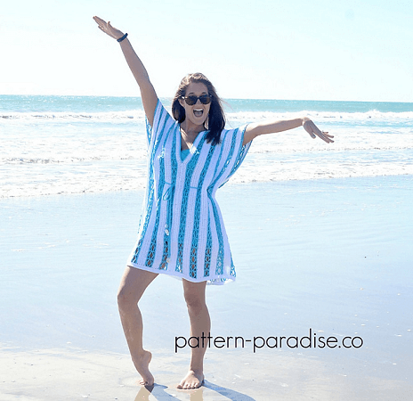 Beach Day Cover Up Tunic Crochet Pattern by Pattern Paradise
