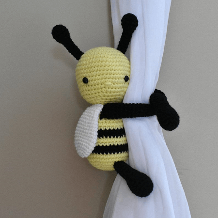 Bee Curtain Tieback Crochet Pattern by BB Adorables