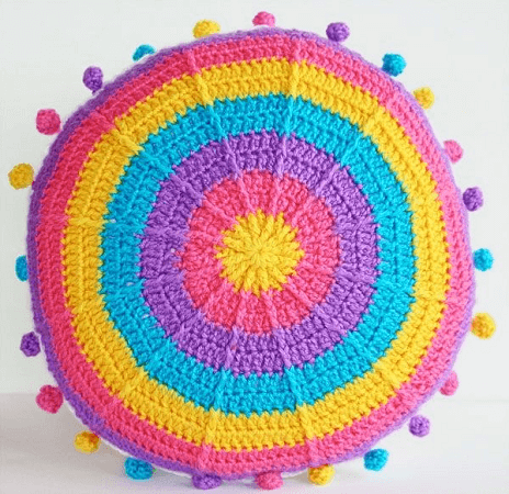 Carnivale Cushion Crochet Pattern by My Poppet Makes