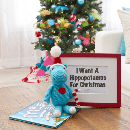 Hippopotamus Christmas Crochet Pattern by Red Heart
