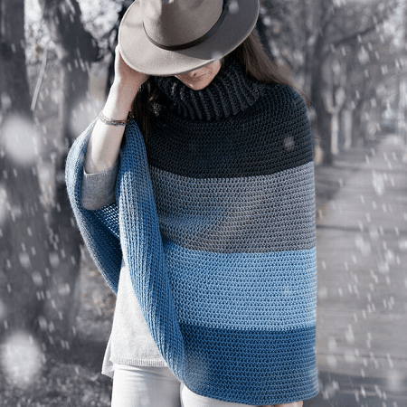 Cozy Cowl Cape Crochet Pattern by Yarnspirations