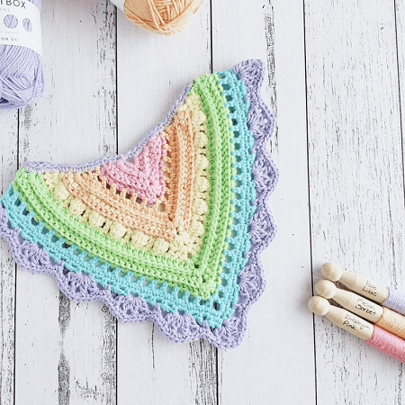 Crochet Bandana Bib Pattern by Peach And Paige Designs