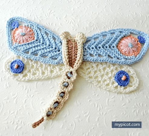 Crochet Dragonfly Pattern by My Picot