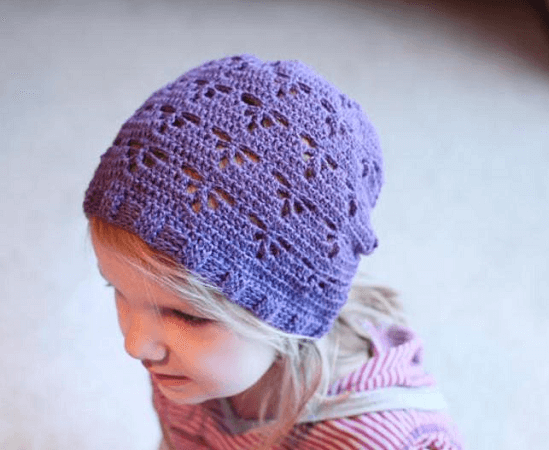 Crochet Dragonfly Slouch Hat Pattern by Mamachee