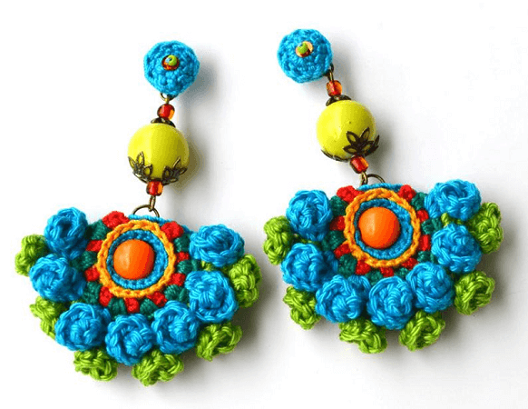 Crochet Earrings Pattern by Marmotescu