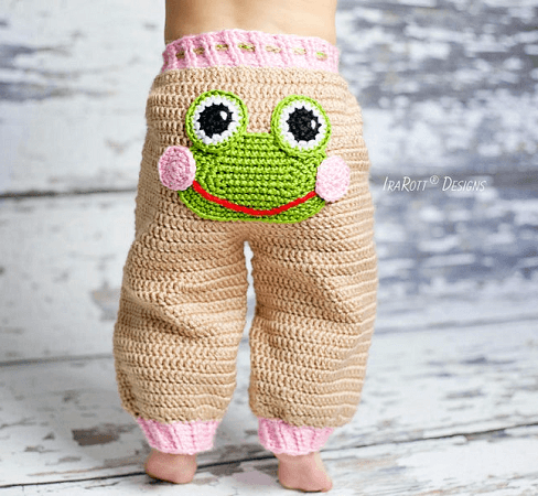Crochet Frog Pants Pattern by Ira Rott Patterns
