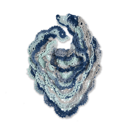 Crochet Shell Stitch Triangle Shawl Pattern by Yarnspirations