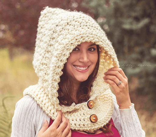 Crochet Star Stitch Hooded Cowl Pattern by Crochet By Jennifer