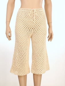 mango crochet trousers