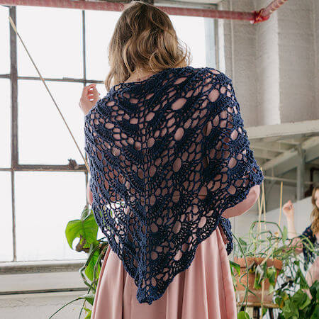 Crochet Triangle Shawl Pattern by Yarnspirations