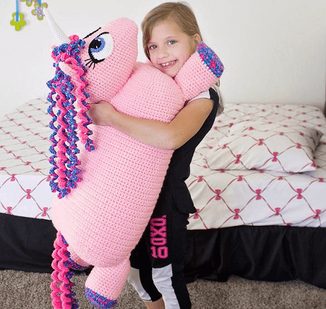 Crochet Unicorn Body Pillow Pattern by Bri Abby HMA