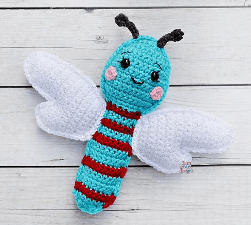 Dragonfly Amigurumi Crochet Pattern by 3am Grace Designs