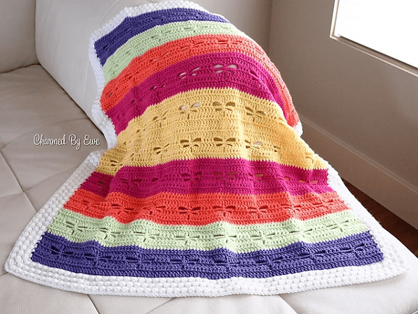 Dragonfly Blanket Crochet Pattern by Janaya Chouinard