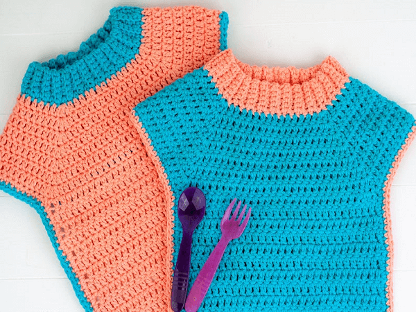 Full Coverage Baby Bib Crochet Pattern by Winding Road Crochet