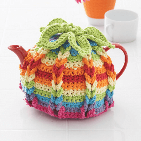 Hibiscus Tea Cozy Crochet Pattern by Yarnspirations