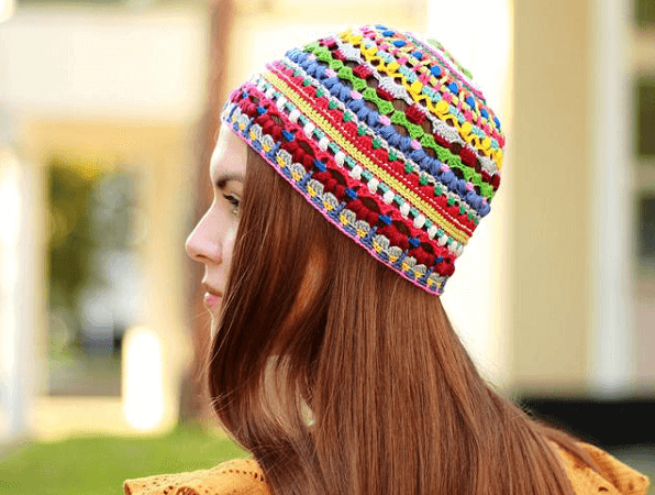 Hippie Crochet Beanie Pattern by It Was Yarn