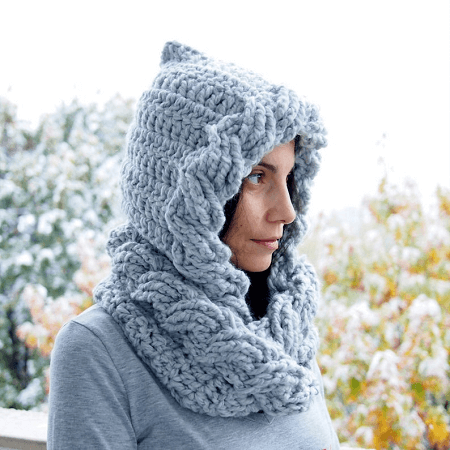 Hooded Infinity Cowl Crochet Pattern by By Accessorise