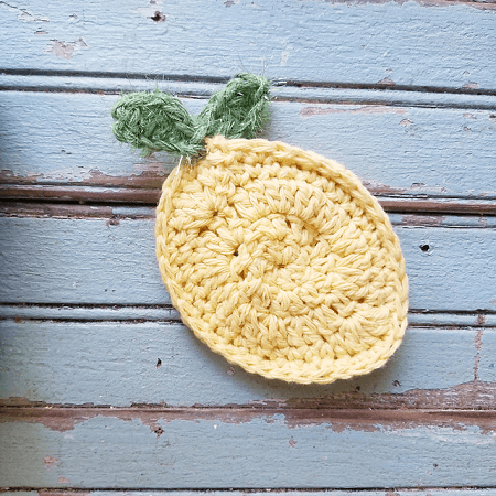 Lemon Dish Scrubber Crochet Pattern by Rebekah Haas