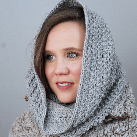 Little Textures Hooded Cowl Crochet Pattern by Two Brothers Blankets