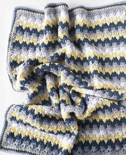 Modern Crochet Baby Blanket Pattern by Annie Design Crochet