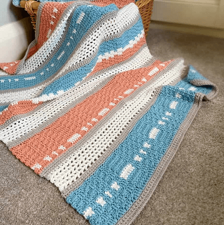Modern Crochet Blanket For Babies Pattern by Han Jan Crochet