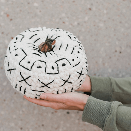Mudcloth Crochet Pumpkin Pattern by Megmade With Love
