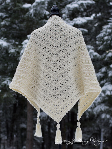 Primrose And Proper Triangle Shawl Crochet Pattern by Kirsten Holloway Designs