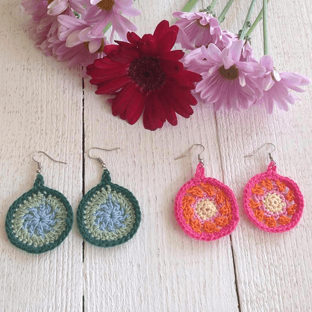 Get Merlot Flower Crochet Earrings at  499  LBB Shop