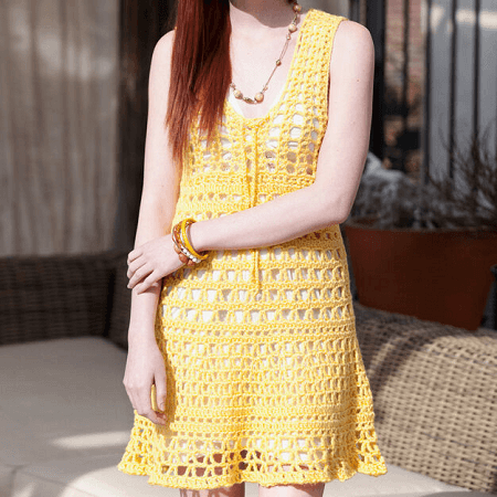 South Beach Cover Up Crochet Pattern by Red Heart
