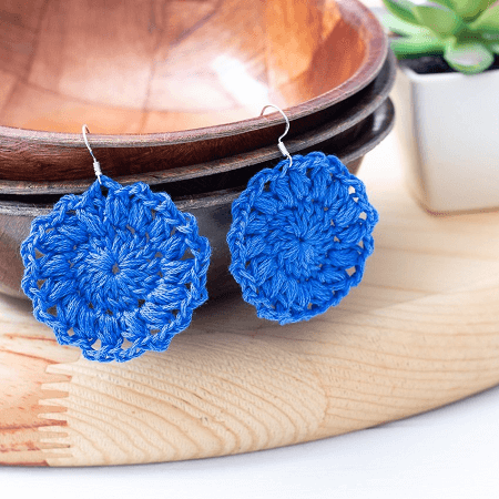 Sunburst Earrings Crochet Pattern by You Should Craft