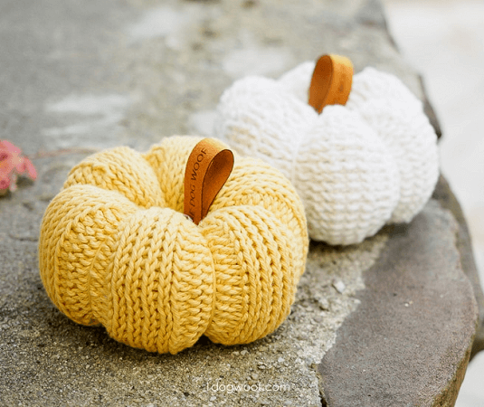 Tunisian Pumpkin Crochet Pattern by One Dog Woof