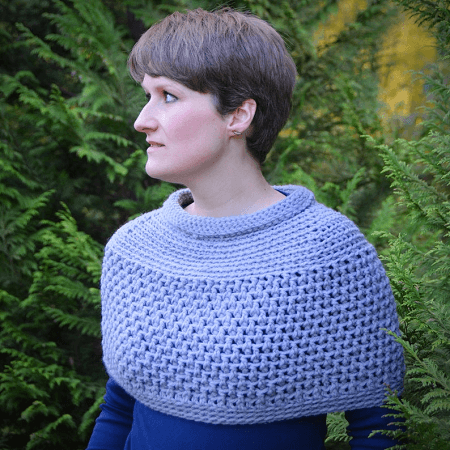 Vintage Grey Capelet Crochet Pattern by Han Jan Crochet