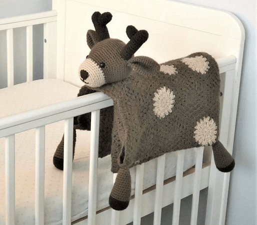 Woodland Deer Baby Blanket Crochet Pattern by Crafting Happiness UK