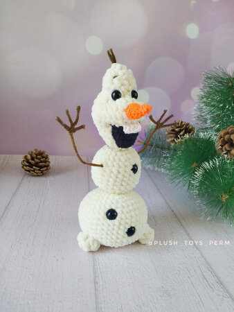 Crochet Frozen Olaf Snowman by GelikToys