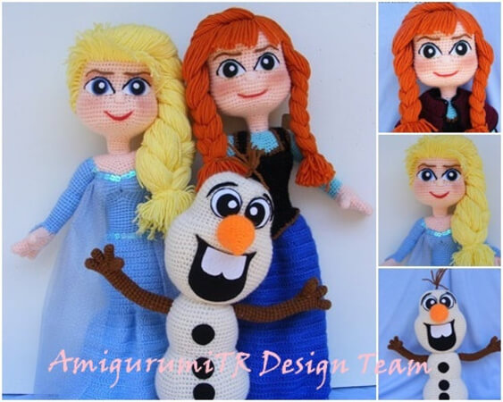 Frozen Amigurumi Crochet Pattern by AmigurumiTRDesignTeam