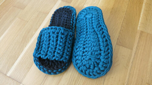 House Crochet Slippers for Men by AmiToysHandmade