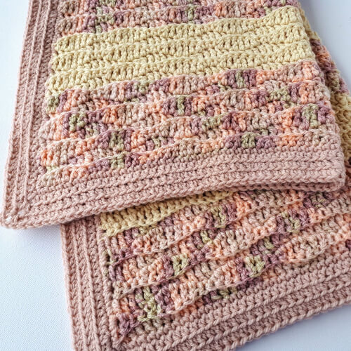 Neutral Baby Modern Crochet Blanket Pattern by Annie Design