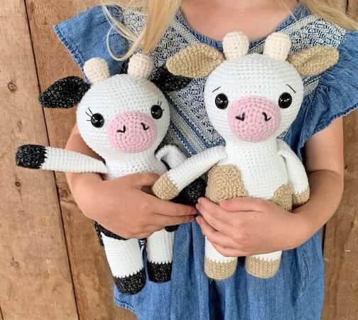 Amigurumi Cow Crochet Pattern by Grace And Yarn