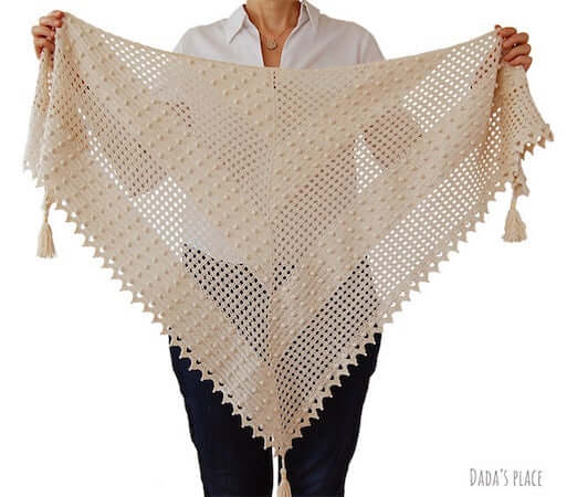 Awana Lace Shawl Crochet Pattern by Dada's Place