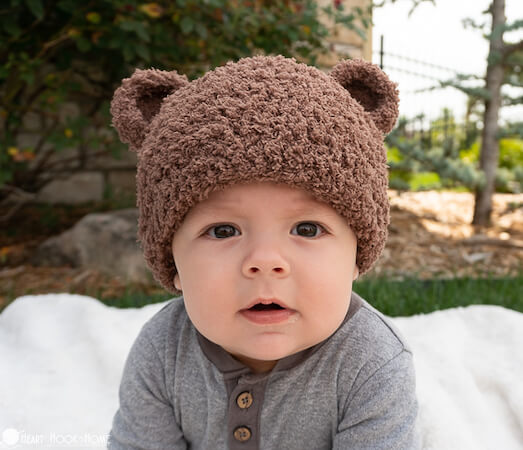 Bear Beanie Free Crochet Pattern by Heart Hook Home