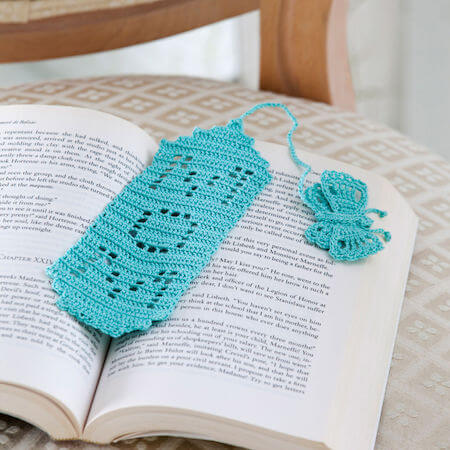 Bookmark For Mom Filet Crochet Pattern by Yarnspirations