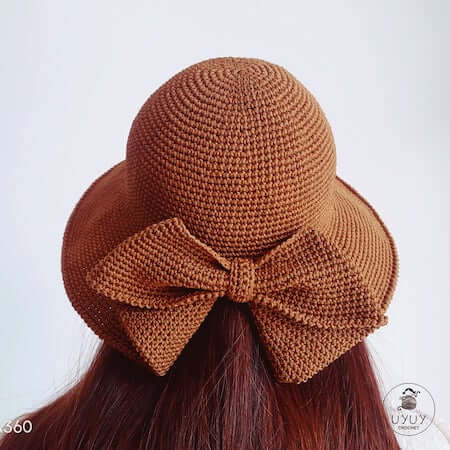 Bow Hat Crochet Pattern by Uyuy Crochet
