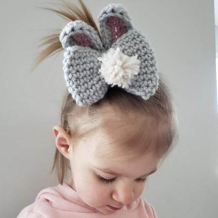 Bunny Bow Crochet Pattern by But First Crochet