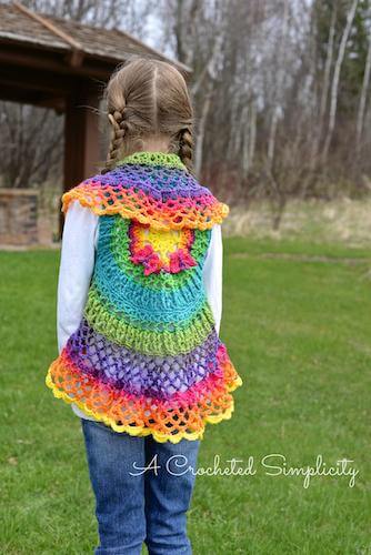 Butterfly Mandala Vest Crochet Pattern by A Crocheted Simplicity